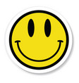 sticker vinyl smiley face vector image