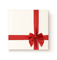 realistic gift icon with red ribbon an bow vector image