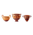 ancient greek vase set pottery antique vector image vector image