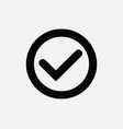 checkmark tick circle icon correct select check vector image vector image