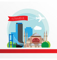 istanbul turkey detailed silhouette vector image