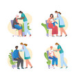 vaccinating people set vector image