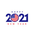 2021 happy new year usa vector image