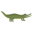 cartoon crocodile a green vector image vector image