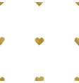 gold hearts on white background seamless pattern vector image