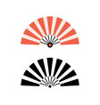 hand fan chinese fold clipart icon japan held fan vector image