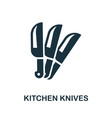kitchen knives icon simple element from vector image vector image
