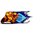 sportbike racer riding fast vector image