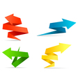 arrow web banners and labels in origami style vector image