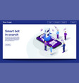 chatbot webpage template vector image