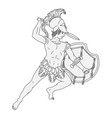 ancient roman warrior vector image vector image