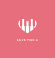 love music logo vector image