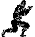 ninja fighter - vinyl-ready vector image