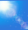 sun with lens flare template vector image