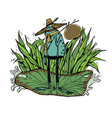 character design frog vector image vector image