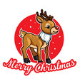 christmas reindeer vector image