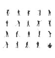 golf player silhouettes svg cut files vector image vector image