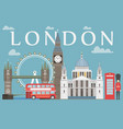london travel info graphic vector image