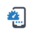 mobile performance speed icon vector image vector image