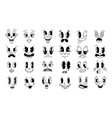 retro cartoon 60s faces vintage 60s old faces vector image vector image