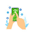 digital phone internet technology for greenhouse vector image