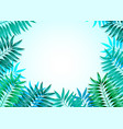 frame colorful tropical leaves concept vector image vector image