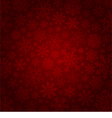 red background with snowflakes vector image vector image
