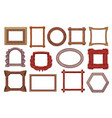 wooden frames cartoon wood borders and boards vector image vector image