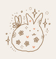 cartoon magic fairy rabbit or bunny easter vector image