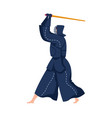 martial art sword warrior traditional japanese vector image vector image