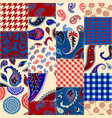 patchwork textile pattern seamless quilting vector image