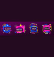 futuristic geometric banner abstract glitch ui vector image