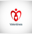 heart love valentine logo vector image