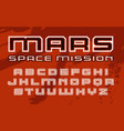 square sanserif font with contour vector image