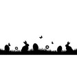easter background black horizontal silhouette vector image vector image