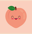 flat cute cartoon peach vector image vector image