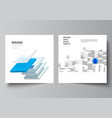 layout two square format covers vector image vector image