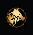 wild wolf logo vector image