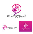 women hair salon logo and symbol vector image