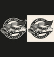 custom car round vintage logotype vector image