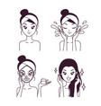 icon mask treatment girl vector image