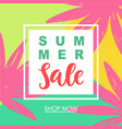summer sale modern banner template background vector image