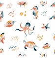 bohemian summer seamless pattern with holiday vector image vector image