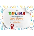 diploma template for children vector image