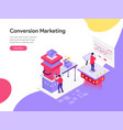 landing page template conversion marketing vector image vector image