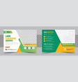 lawn mower garden or landscaping service postcard vector image vector image