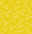 yellow birds seamless repeat pattern vector image vector image