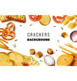 crackers realistic frame vector image vector image