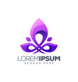 flower logo design vector image