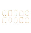 golden geometric frames in art deco style luxury vector image